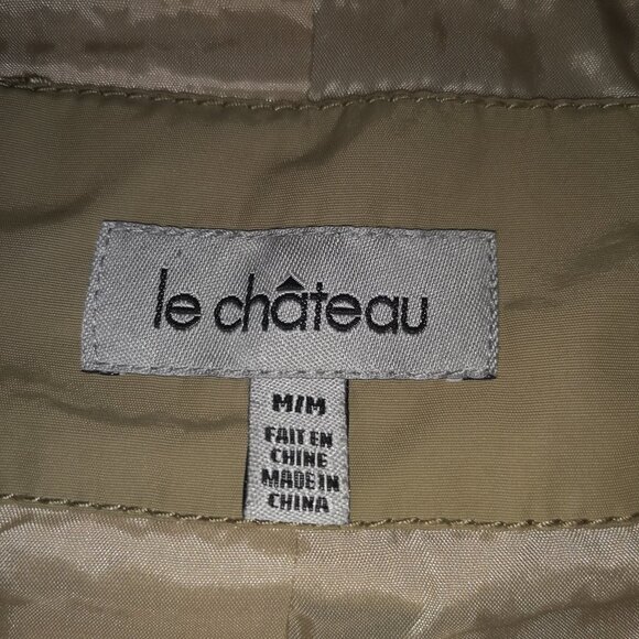 Le Chateau Men's Size Medium Tan w/ Dark Brown Casual Full Zip Jacket - Picture 3 of 7